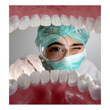 Vinilo 60x60cm Odontologia Sonrisa Lupa Saludable Boca