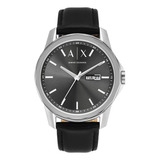 Reloj Caballero Armani Exchange Ax1735 De Piel Negro