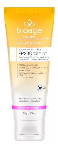 Protetor Solar Antienvelhecimento Fps30 Bege Claro - Bioage