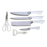 Set Juego Cuchillos Carne Pelador Shef Utensilios Cocina  