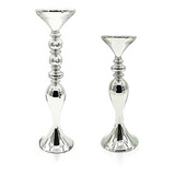 Set Portavela Candelabro Vidrio Centro Mesa Elegante Moderno