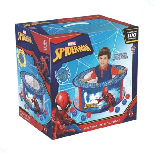 Piscina Bolinhas Spiderman Homem Aranha Herois 100 Bolinhas