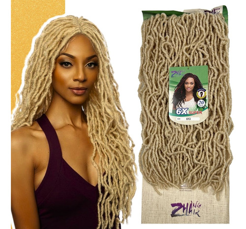 Cabelo Born Locs Fibra Premium 6 Telas Zhang 360 Gramas 45cm