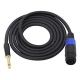 Cable Xlr Xmsjsiy Conector Speakon Hembra A Ts, 2 M, Negro