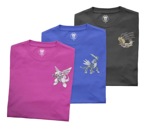 Pack De 3 Playeras  Pokemon Palkia Dialga Giratina