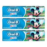 Oral B Kids Kit X3 Pasta Dental Con Fluor Para Niños Mickey 