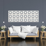 Kit 12 Placas Painel Mdf Branco 3mm Elemento Vazado Cobogó