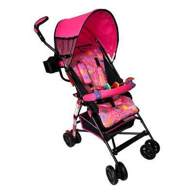 Carriola Bastón Con Juguetero Rosa Trendy Kids Chasis Negro | Envío gratis