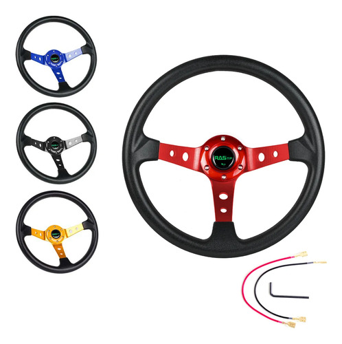 Volante Deportivo Universal De 14 Pulgadas Con Cable De Boci