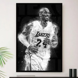 Quadro Kobe Bryant Preto E Branco Anjo Decorativo A3 35x45cm