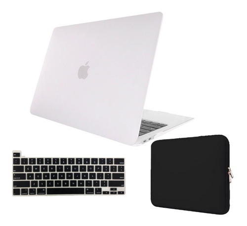 Kit Case Capa Macbook New Pro 14  A2442 + Pel Teclado + Bag