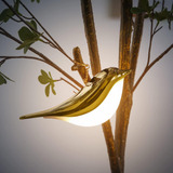 Ym Lámpara De Mesita De Noche Con Diseño De Pájaro Dragón, P