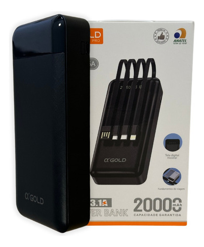 Power Bank 20.000 Carregador Rápido Original Portátil Anatel