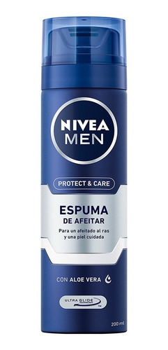 Espuma Para Afeitar Nivea Men Protect & Care 200 Ml