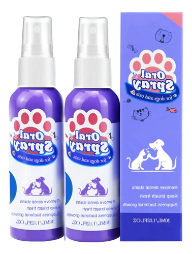 Spray Para El Cuidado Bucal De Mascotas, 2 Unidades