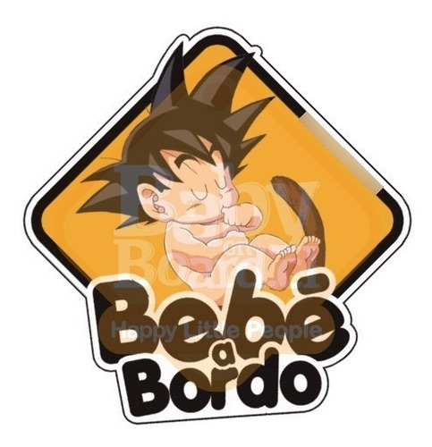 Letrero Adhesivo Reflectante Bebe A Bordo Goku / Babyonboard