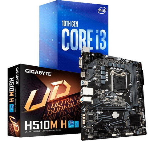 Kit Intel Core I3 10105f + Placa Mãe Gigabyte H510m-h 11ª Ge