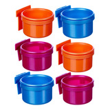 Kit 6 Unidades Caneca Plástica C/ Suporte Plástico Pequena