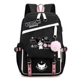 Mochila Kuromi Estudiante Mochila Escolar De Gran Capacidad