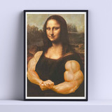 Cuadro Gimnasio Mona Lisa Gym Deco 30x40cm Listo P Colgar