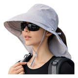 H Sombrero De Sol De Ala Ancha Impermeable Uv Para Mujer