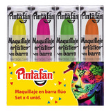 Maquillaje Artistico Barra Fluo Colores Pintafan 4grs