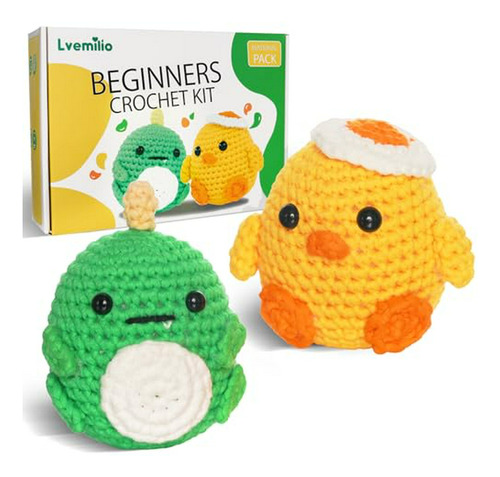 Kit De Crochet Lvemilio Para Principiantes Con Hilo Fácil, T