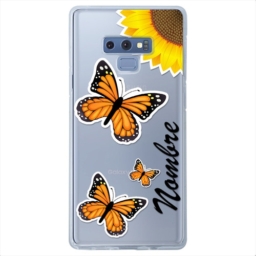 Funda Para Samsung Galaxy Mariposas Personalizada Nombre