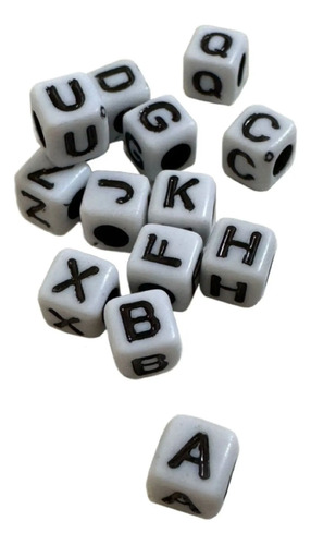 Letras Acrílico Bisutería Cubo Abecedario Para Pulsera 200pz | MercadoLibre