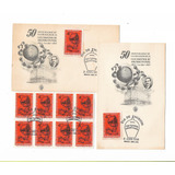 Bodas De Oro Caja Ahorro -2 Cuadritos 701 + 2 Tarjetas Primer Día Emisión. Argentina 1963