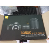 Camara Nikon D3500 Con 2 Lentes 18-55 Y 70-300