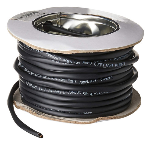 Cable Para Parlante Bafle Monoprice Calibre 14 Awg 50 Pies