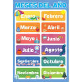 Poster Educativo Meses Del Año A3+ Fotográfico