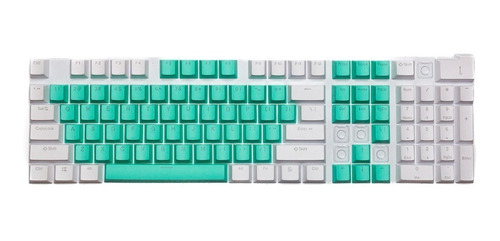 Keycaps Set Color Blanco + Turquesa