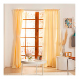 Cortinas Tropical Lisas Con Agarraderas 210x140 2 Paños