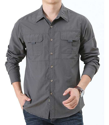 Camisa Táctica De Secado Rápido For Hombre, Ropa Militar