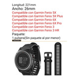 Correa 26mm Garmin Fenix 3 3hr 5x 5xplus 6x 6xpro +herramien