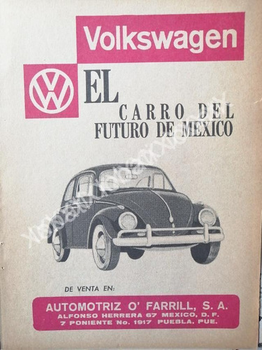 Cartel Retro Autos Volkswagen Vocho 1965 /682