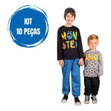 Kit 5 Conjuntos De Moletom Infantil Com Camiseta Inverno