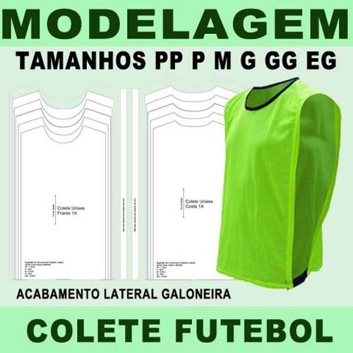 Modelagem Corel Pdf Colete Futebol Moldes Sublimação