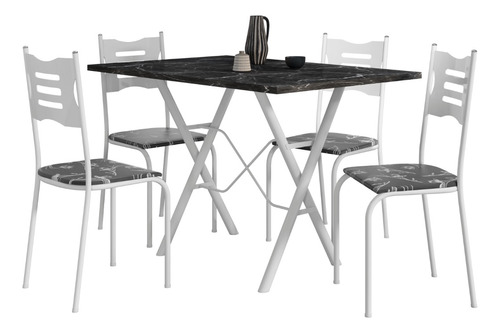 Conjunto De Mesa Com 4 Cadeiras Onix 542.slp