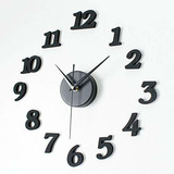 Milesdecor Diy Reloj De Pared De Espuma 3d (negro), Grande Y