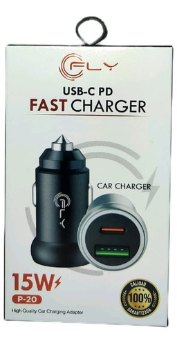  Cargador Carro Carga Rápida Usb + Usb-c 