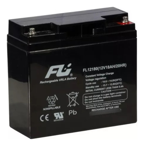 Batería Sellada 12v 18ah Recargable Fulibattery Ups Alarmas