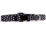 Collar Perro Easy-snap Negro Lunares, Mediano