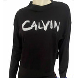 Blusa Top Ck Negra Letra Blanca Calvin Klein Sport Deportiva