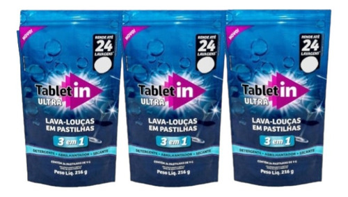 Tablet In Lava-louças Em Pastilha 3x1 - 72 Unidades 9 Gramas