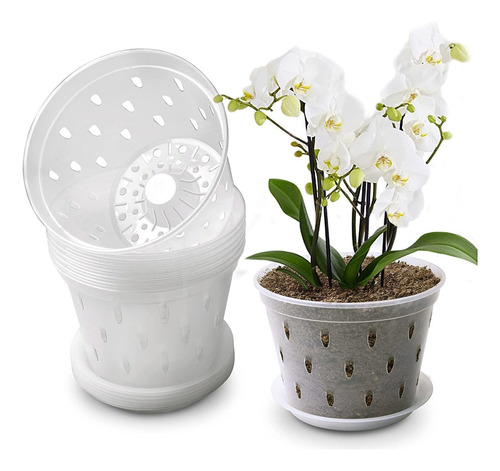 Lanccona Orchid Pot, 8 Pack Macetas Para Orquídeas Con...