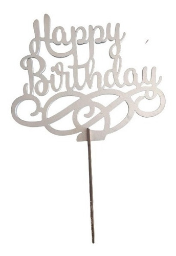 Letrero Para Pastel Cake Topper Happy Birthday | Mdf