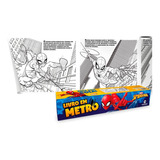 Livro Em Metro - Homem Aranha - Para Colorir Auto Adesivo